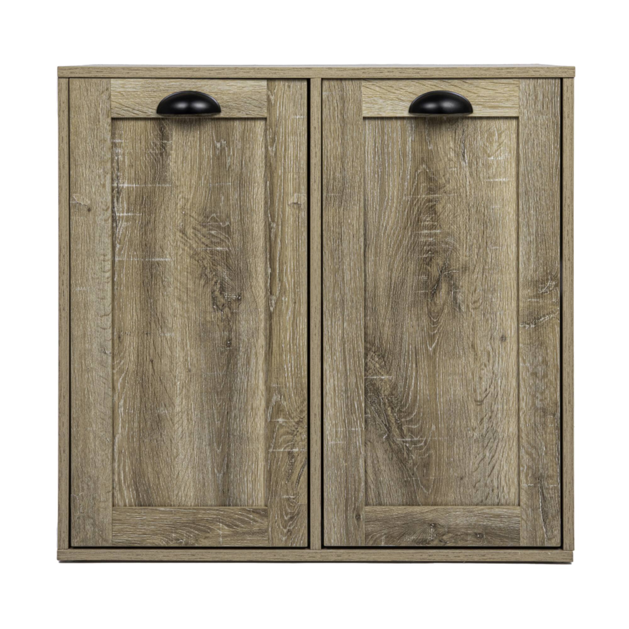 Household Essentials Laundry Sorter Cabinet (Oak)